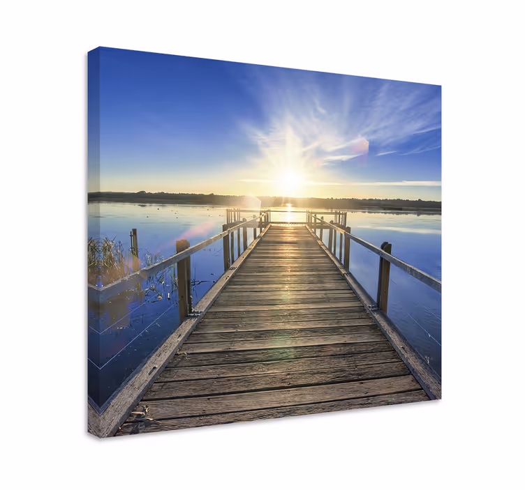 Canvas landschap zonovergoten meerpier - TenStickers