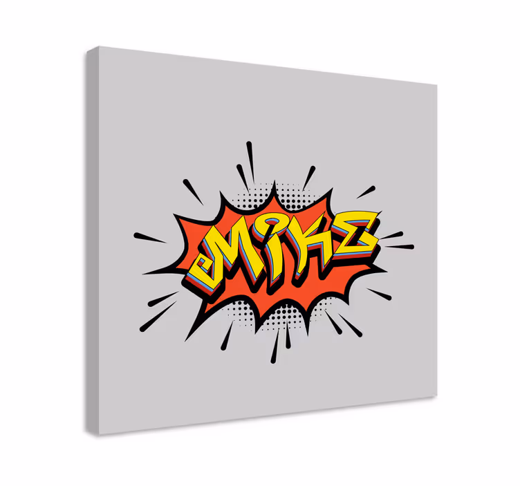 Alphabet en letters canvas schilderij comic lettering stijl - TenStickers