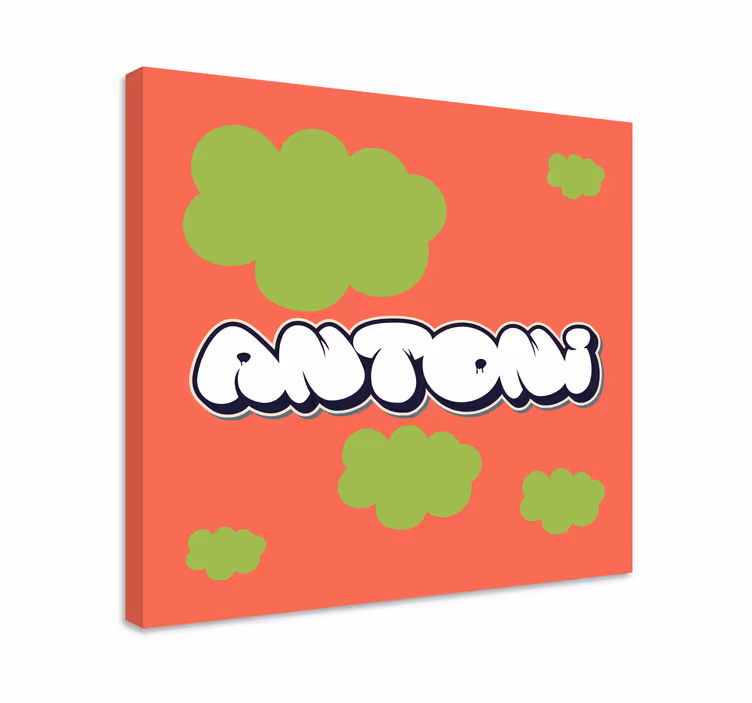 Alphabet en letters canvas schilderij speelse letterstijl - TenStickers