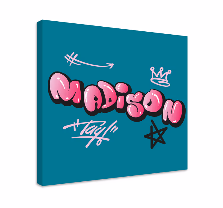 Alphabet en letters canvas schilderij naam ontwerp - TenStickers
