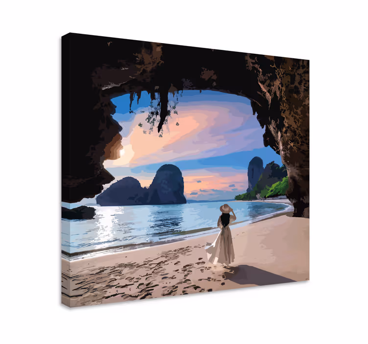 Canvas landschap kust serene uitzicht - TenStickers