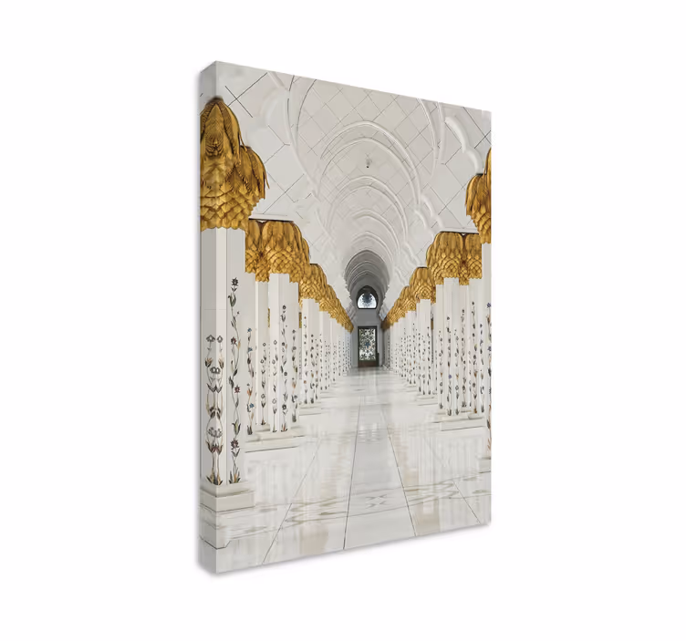 3D canvas schilderij Gouden arabische bogen - TenStickers