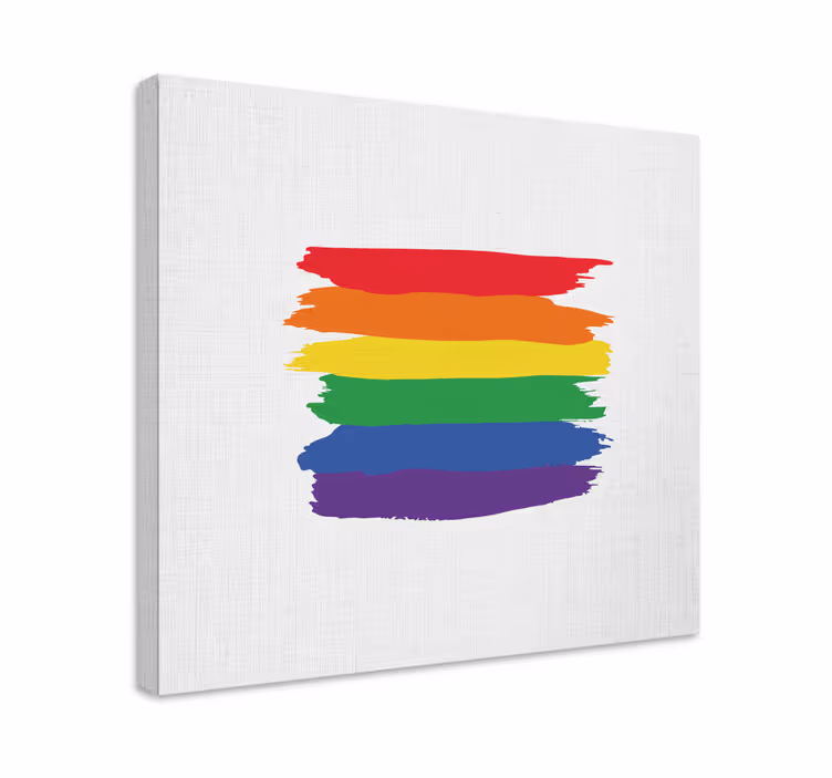 Vintage canvas schilderij met gedurfde strepen ontwerp - TenStickers