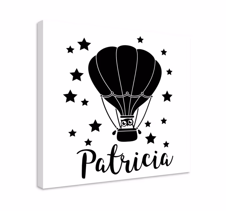 Canvas schilderij mensen en karakters luchtballonvaren - TenStickers
