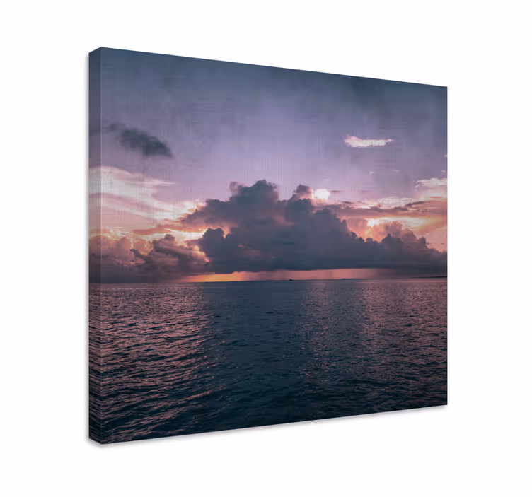 Canvas landschap vredige oceaan schemering - TenStickers