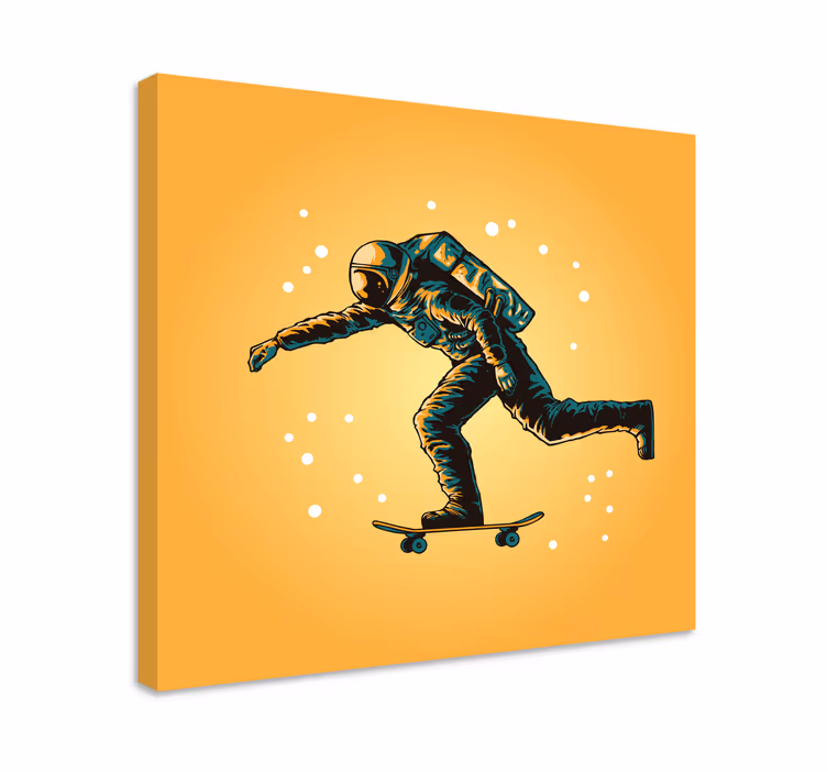 Videogame canvas skating astronaut avontuur - TenStickers