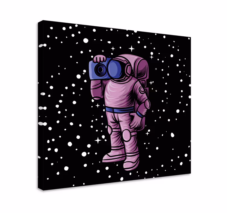 Astronaut die sterren vastlegt videogame canvas - TenStickers