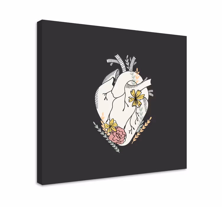 Canvas landschap hartbloem compositie - TenStickers