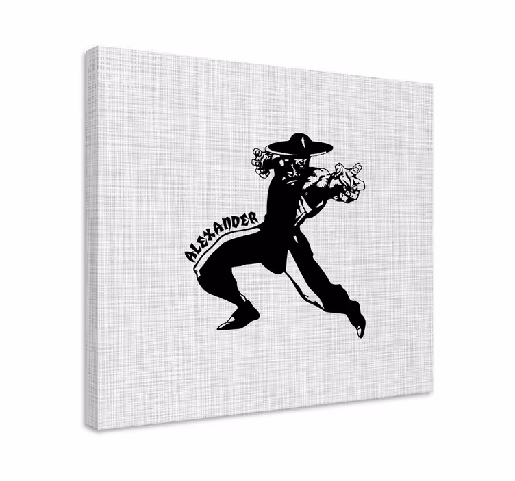 Canvas schilderij superhelden dynamische heldhouding - TenStickers