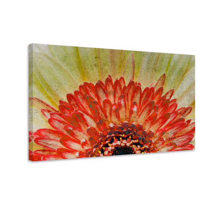 Canvas schilderij bloemen en planten levendige bloemdetails - TenStickers