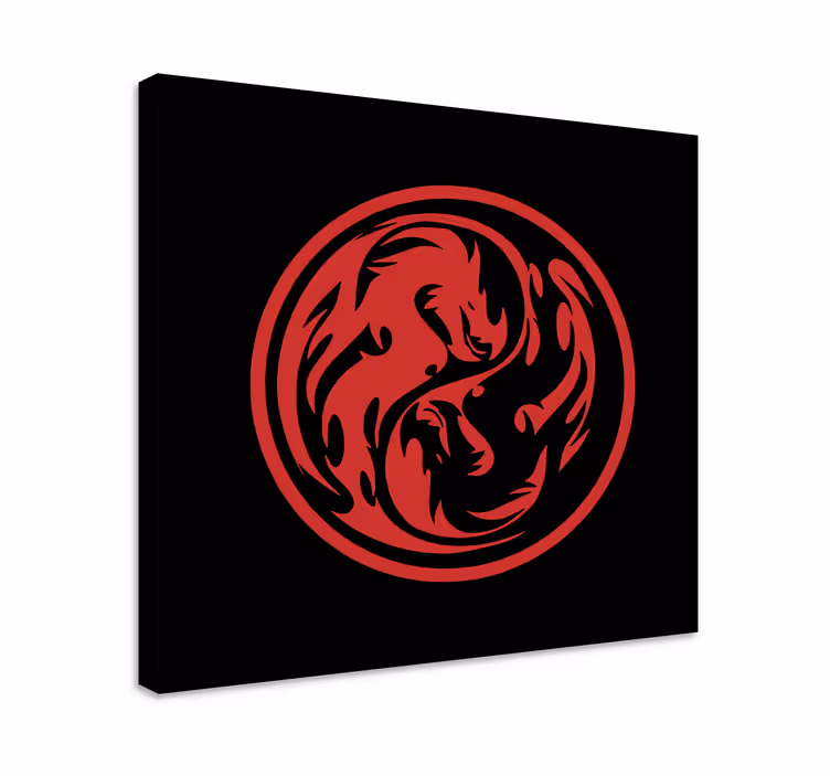 Canvas schilderij dinosaurus dynamisch draak ontwerp - TenStickers