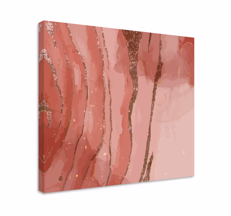 Vloeiende rozenpatronen Canvas schilderij abstract - TenStickers