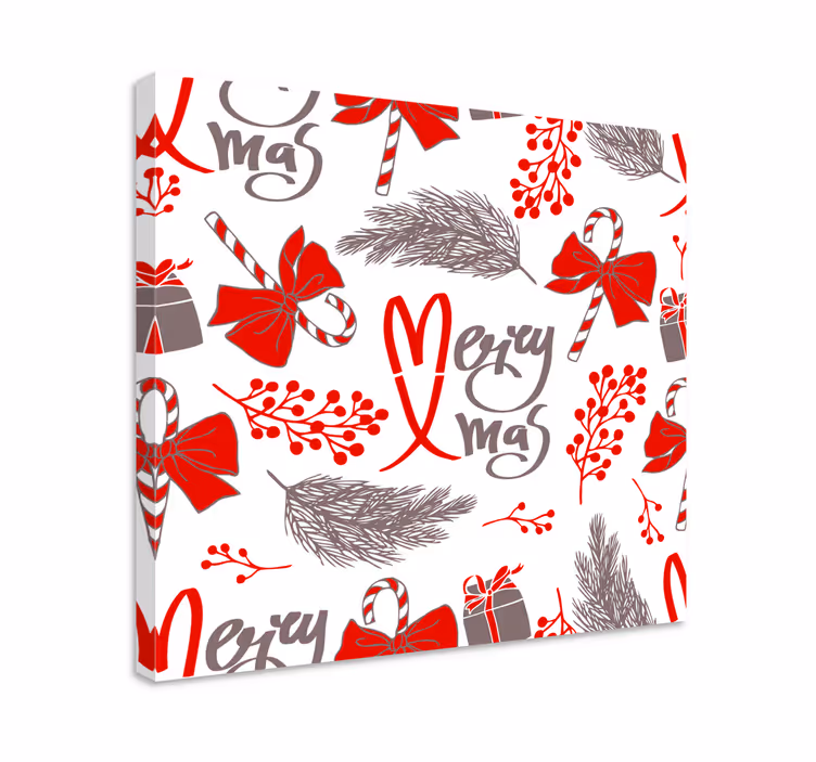 Alphabet en letters canvas schilderij kerstmis ontwerp - TenStickers