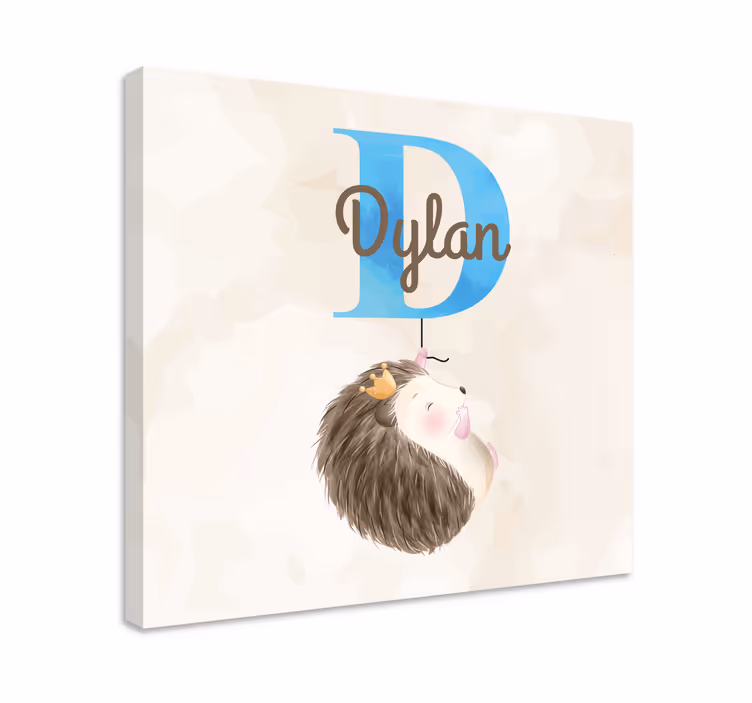 Canvas schilderij baby's schattige egeltje illustratie - TenStickers