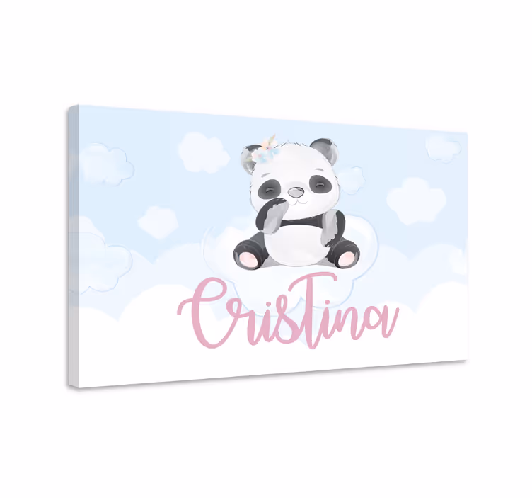 Canvas schilderij dieren schattig panda karakter - TenStickers