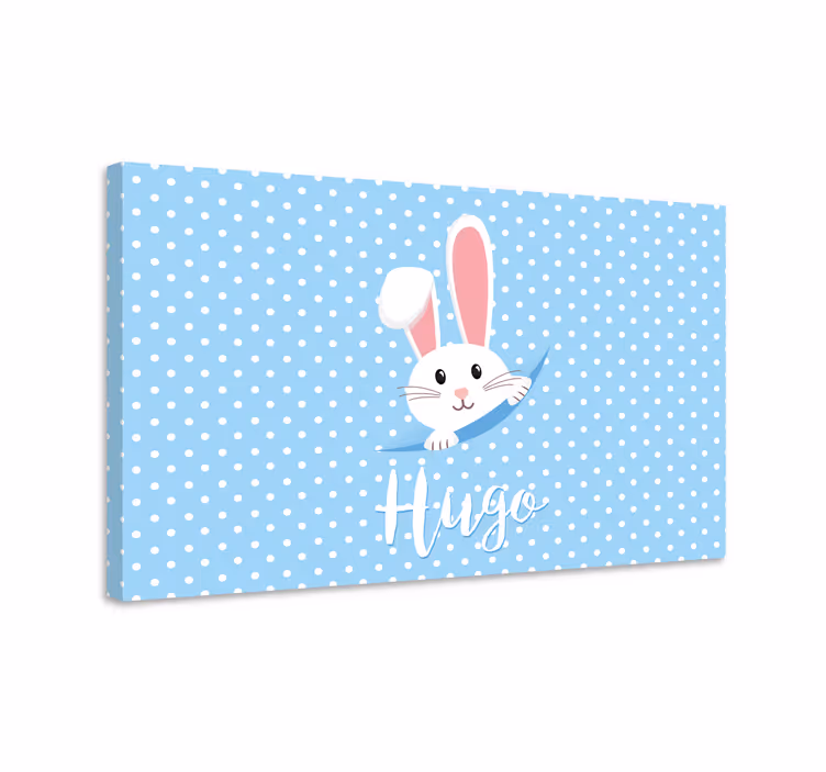 Canvas schilderij mensen en karakters bunny verrassing - TenStickers