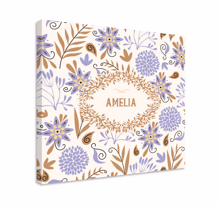 Canvas schilderij bloemen en planten bloemenpracht ontwerp - TenStickers