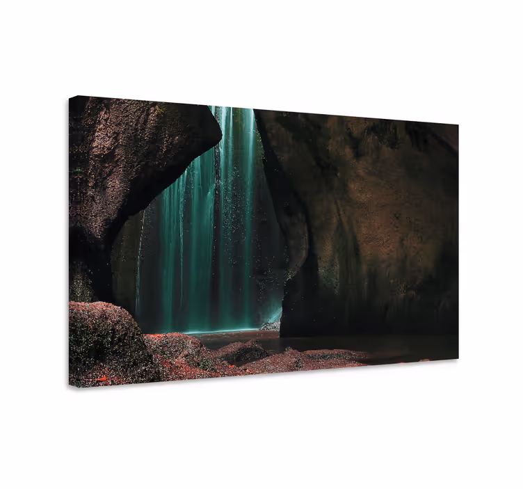 Mystieke waterval scene Canvas landschap - TenStickers