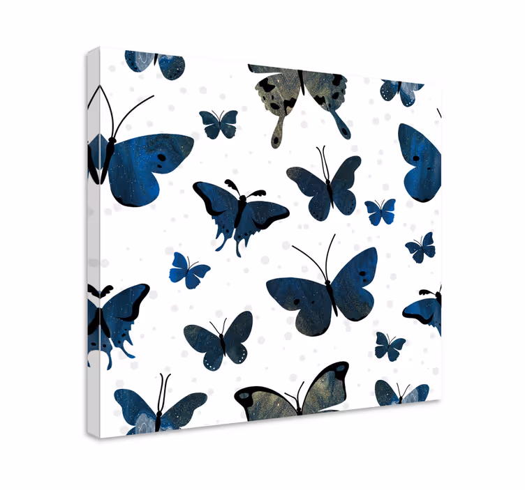 Diverse vlinderpatronen Canvas schilderij vlinder - TenStickers