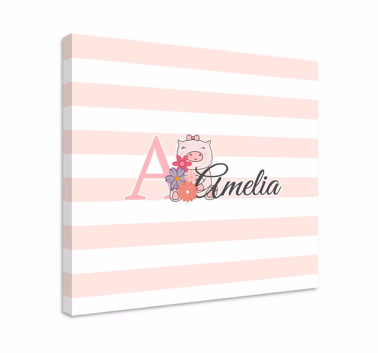 Canvas schilderij baby's een speelse big - TenStickers