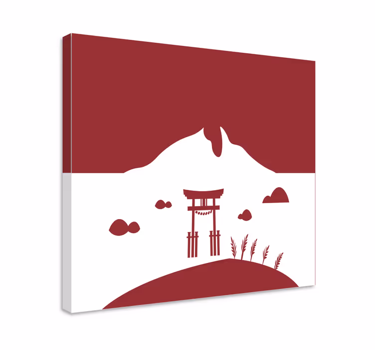 Canvas schilderij oriental japanse torii poort - TenStickers
