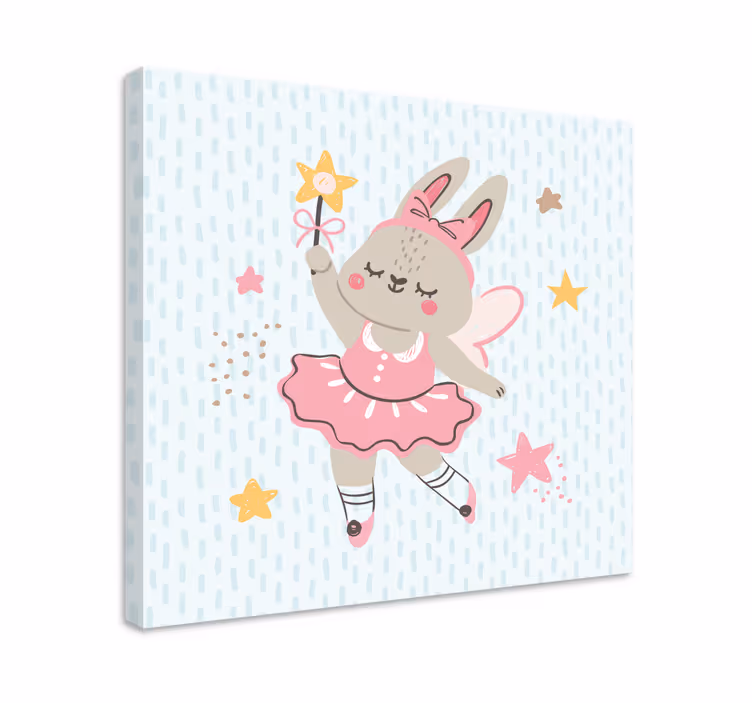Canvas schilderij mensen ballet konijn fee - TenStickers