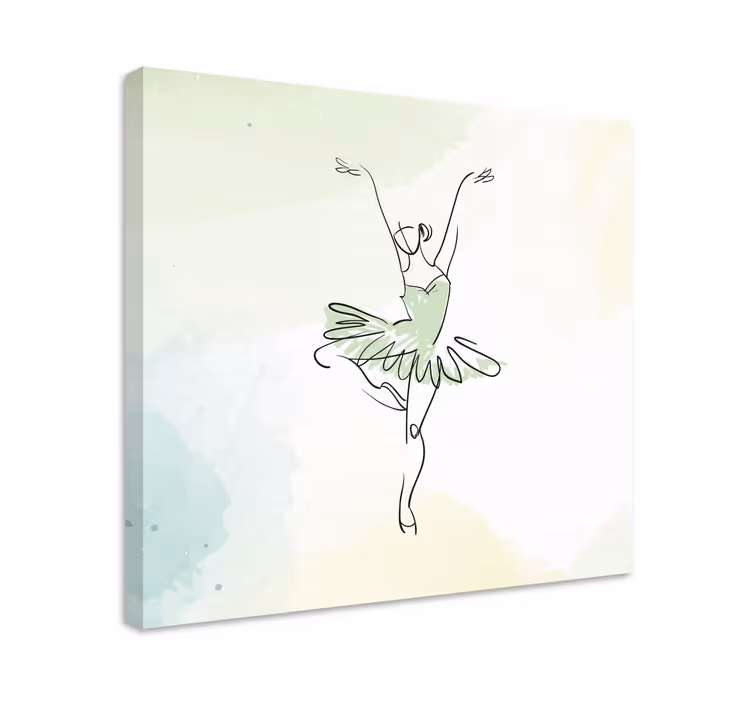 Canvas schilderij dansers elegante balletbeweging - TenStickers