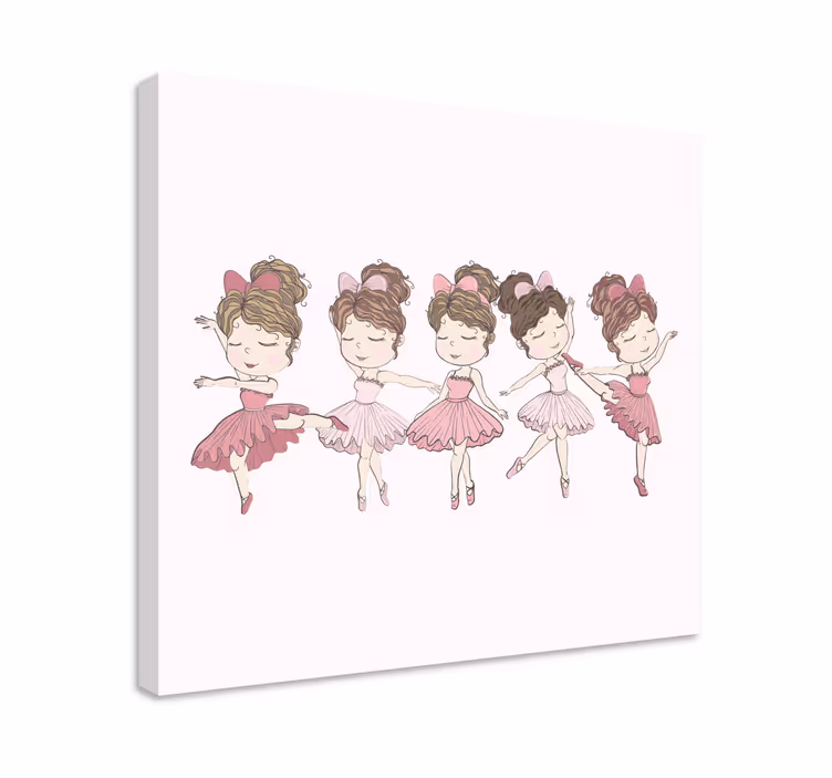 Canvas schilderij kinderen balletdansers - TenStickers