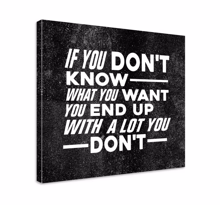 Canvas schilderij tekst motivational levensinzicht - TenStickers
