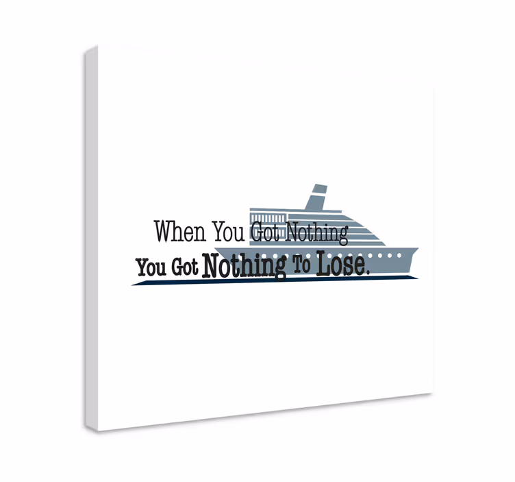 Canvas schilderij tekst inspirerende maritieme zegging - TenStickers