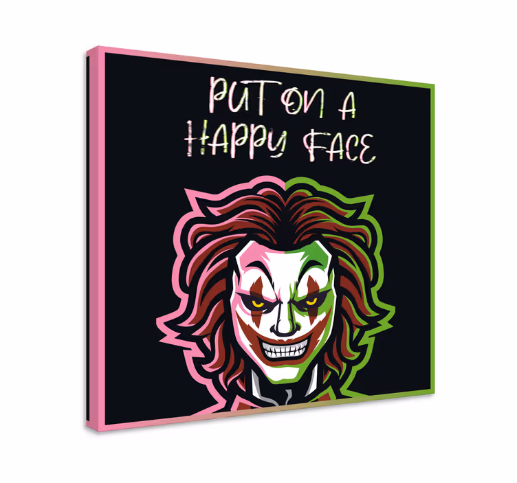 Canvas schilderij andere teksten zet een blije lach op - TenStickers