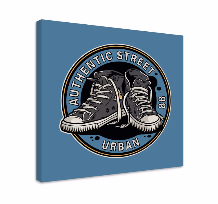 Canvas schilderij sport urban sneakers sfeer - TenStickers