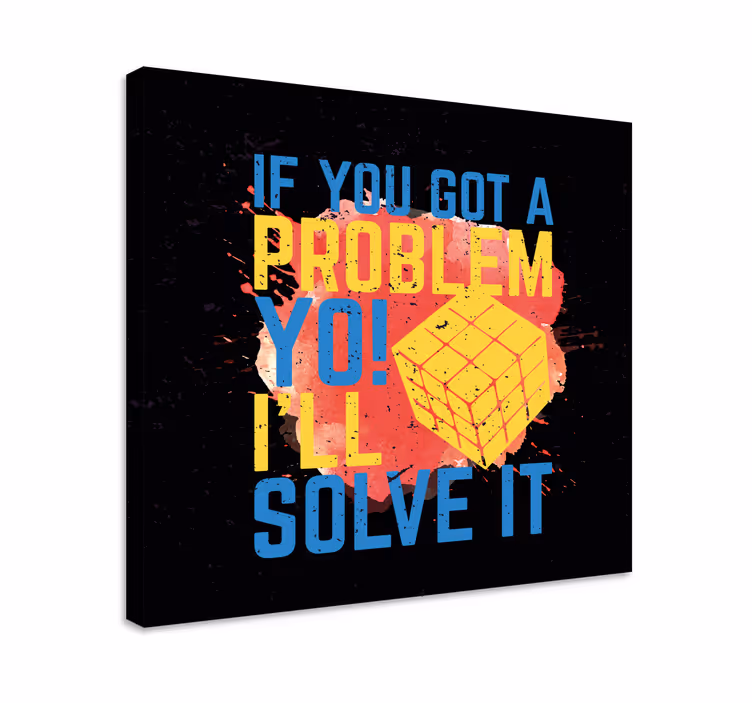 Canvas schilderij tekst rubik's cube citaat - TenStickers
