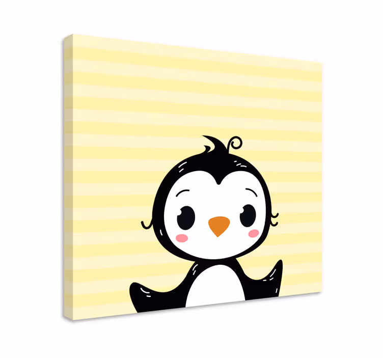 Canvas schilderij dieren schattige pinguïn figurant - TenStickers