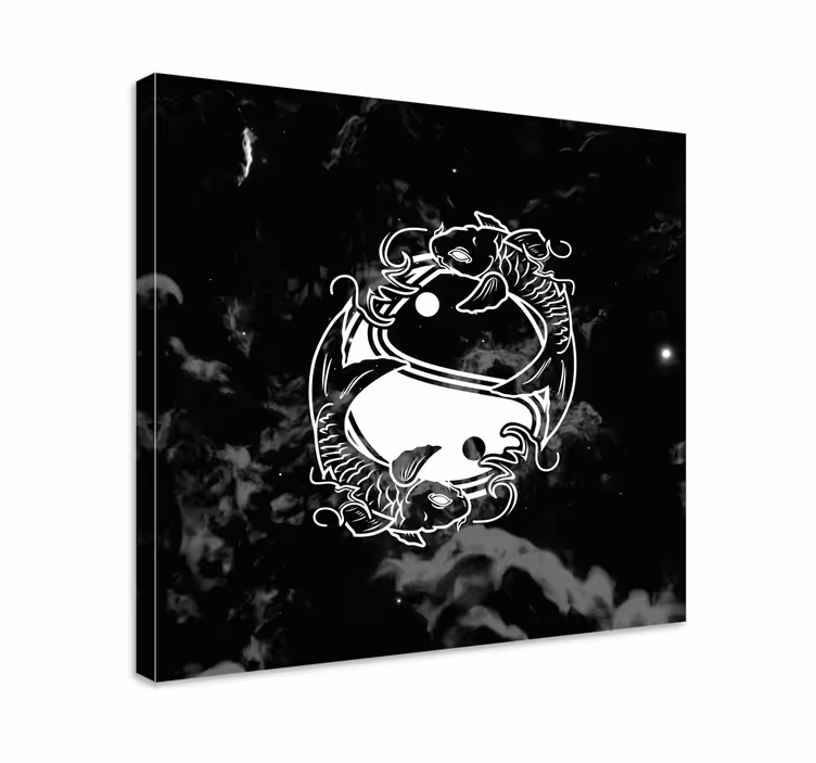 Canvas schilderij Zen Yin yang evenwicht vis - TenStickers