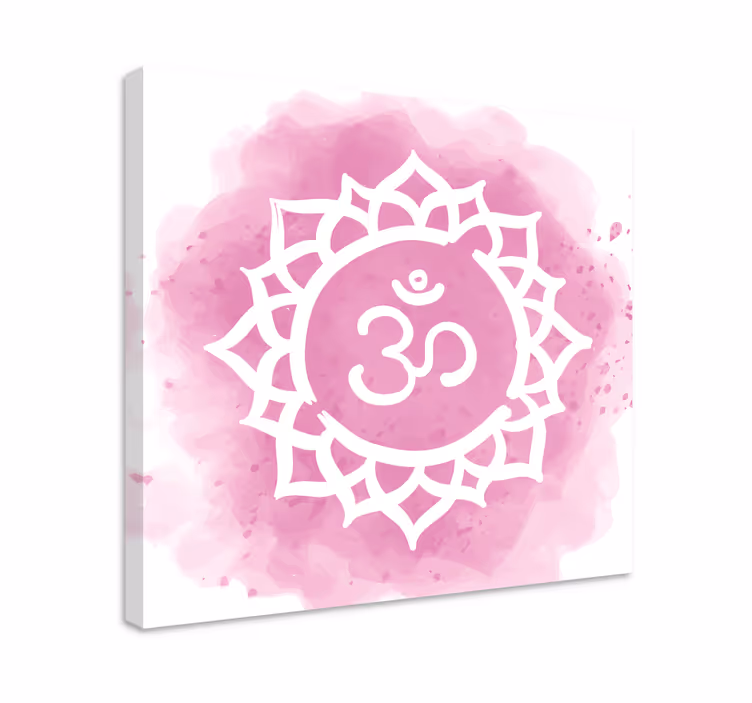 Canvas schilderij boeddha om mandala ontwerp - TenStickers