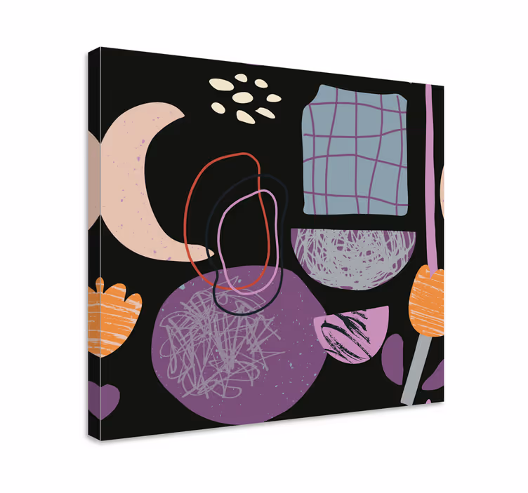 Ornament canvas schilder abstract botanische kenmerken - TenStickers