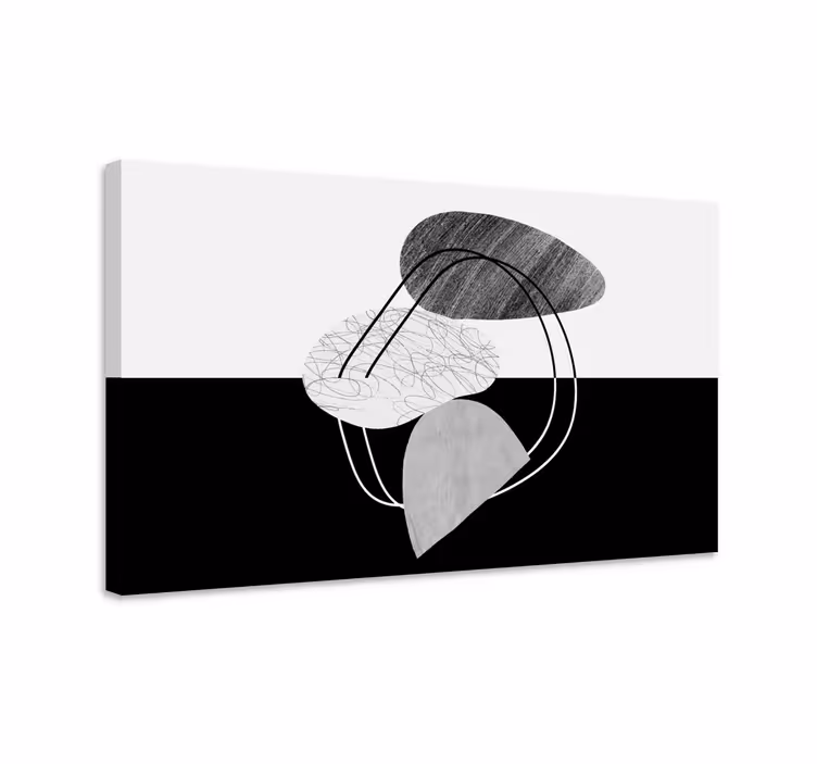 Canvas schilderij abstract geometrische vormen fusie - TenStickers
