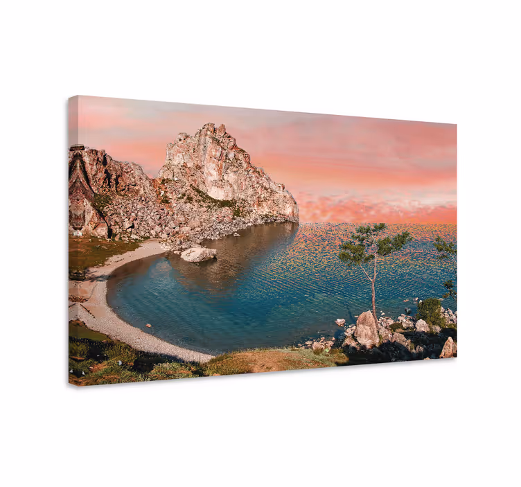 Canvas landschap kuststenen structuur - TenStickers