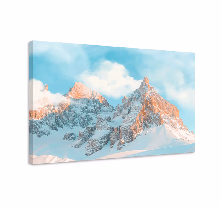 Canvas landschap majestueuze bergtoppen - TenStickers