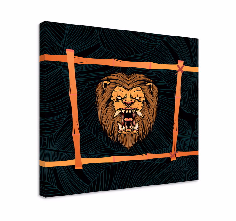 Canvas schilderij dieren majestueus leeuwenkop - TenStickers