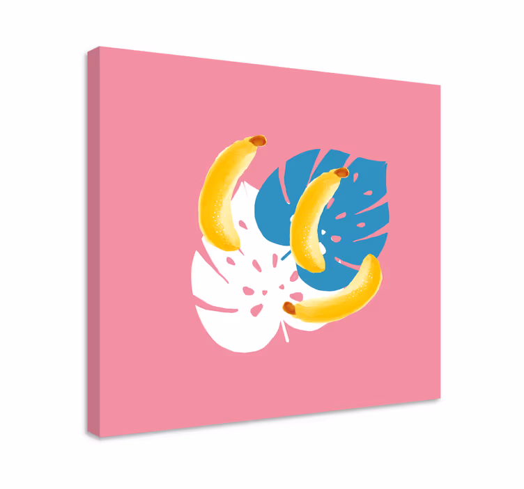 Canvas stilleven en fruit tropische bananen display - TenStickers