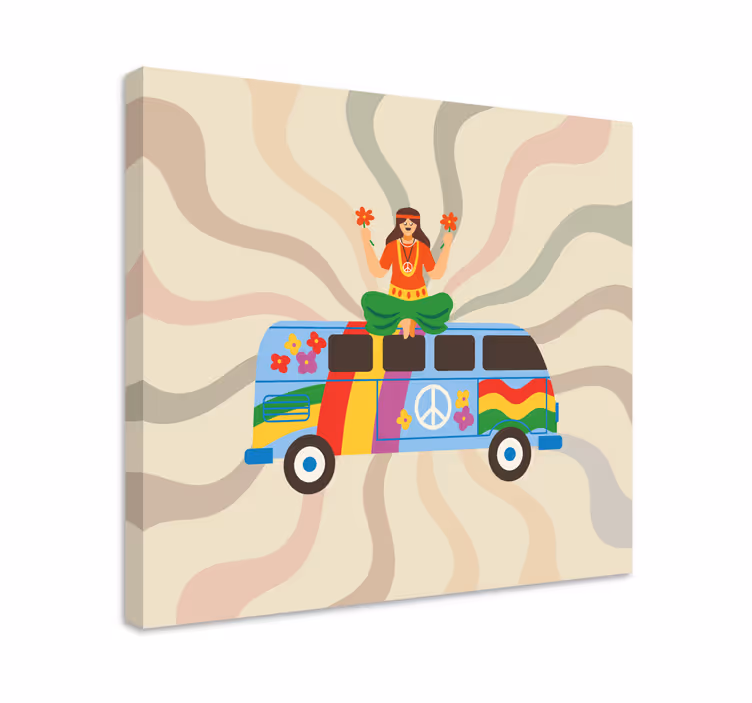 Canvas schilderij superhelden flower power van - TenStickers