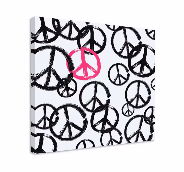Vredessymbolen patroon canvas - TenStickers