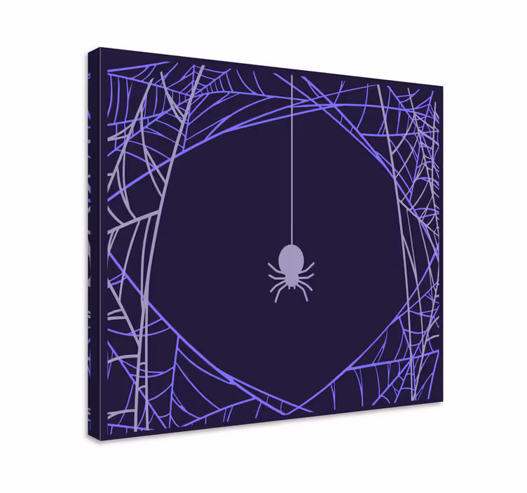 Canvas schilderij andere teksten spinnenweb focus - TenStickers
