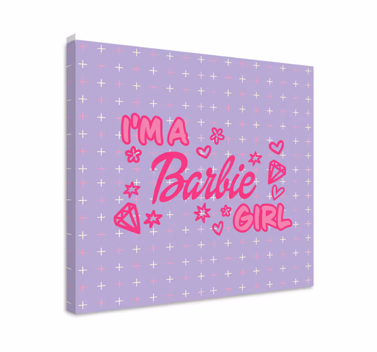 Canvas schilderij jongeren barbie meisje quote - TenStickers