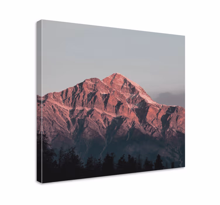 Canvas landschap grote bergtoppen - TenStickers