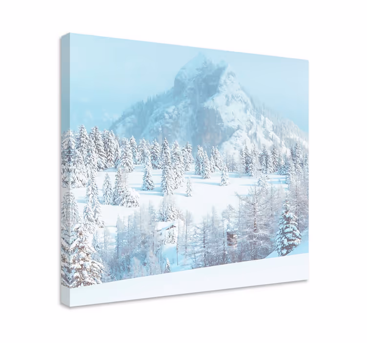 Canvas landschap sneeuwachtige berguitzicht - TenStickers
