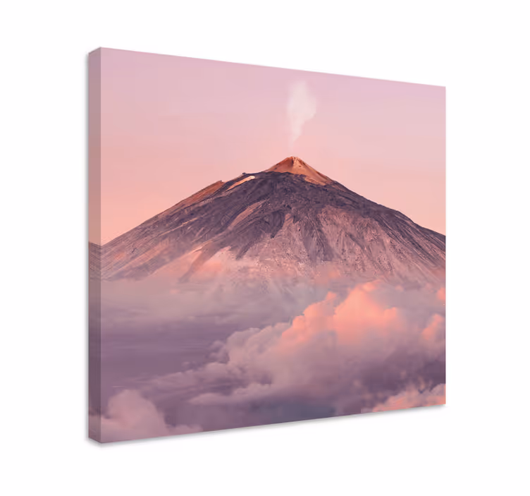Actieve vulkaanuitbarsting Canvas landschap - TenStickers