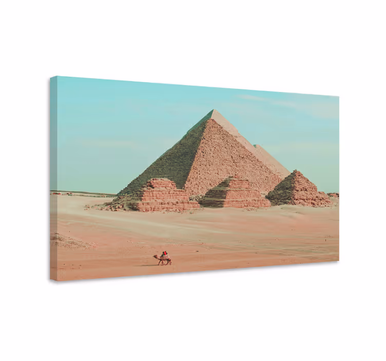 Canvas schilderij landen en steden pyramides van gizeh - TenStickers